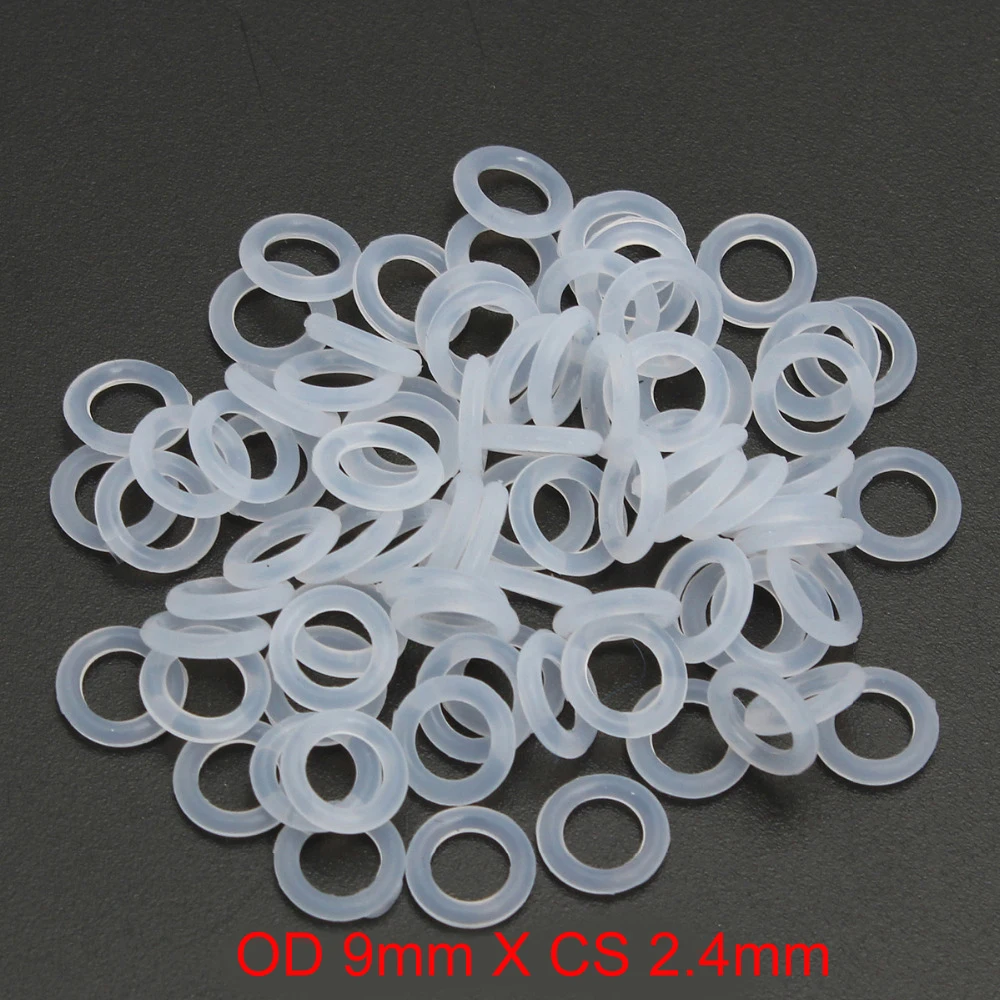 

OD 9mm x CS 2.4mm silicone rubber oring gaskets o ring seal rubber o rings