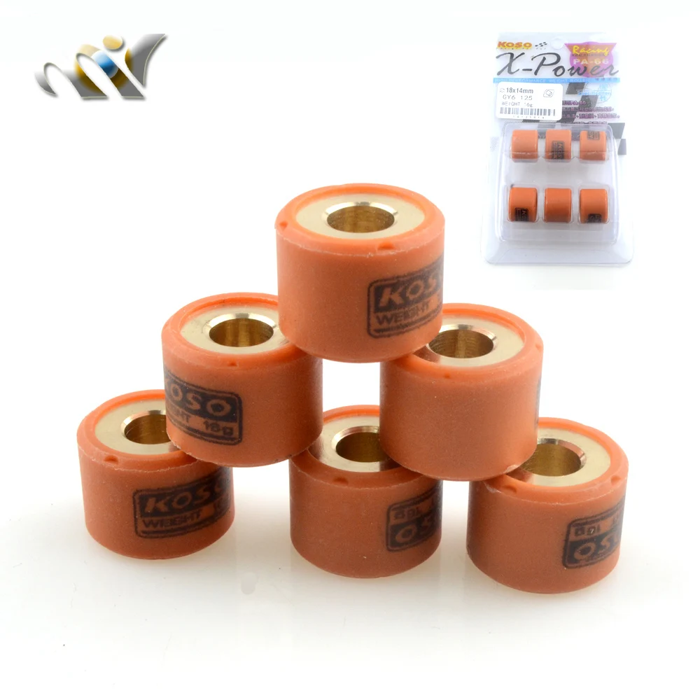 MOFO CAIZHUANGSHI koso wydajność wyścigi zestaw rolek wariatora 18x14mm dla skutera ATV GY6 125 GY6 150 152QMI 157QMJ 7gram-18gram