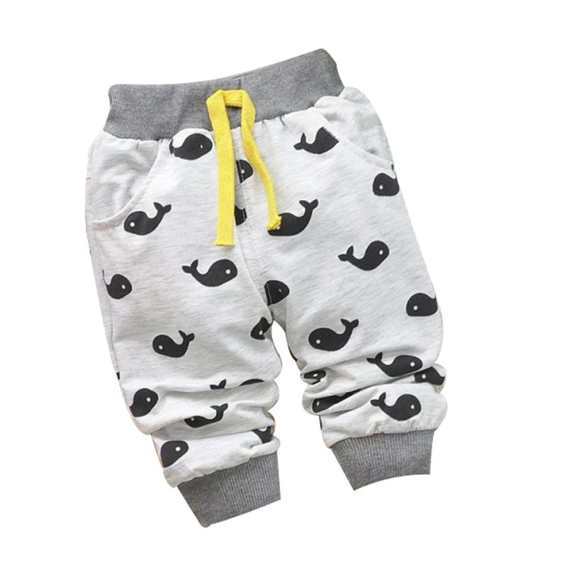 2016 New Spring  Little Whale cartoon images cotton fashion baby pants 0-2 year baby boy /girls pants for baby harem pants