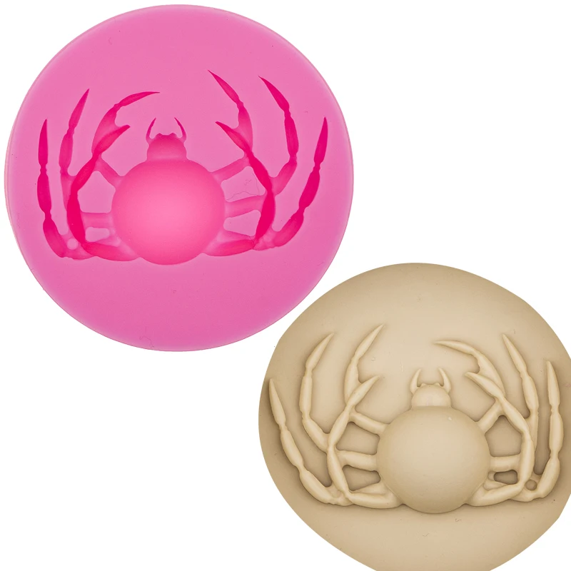 Cartoon spider Christening Mould Halloween Fondant Cake decoration Silicone Molds Cupcake Baking Chocolate Tools T0564