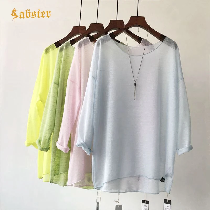 

2022 Fashion Long Sleeve Hollow Out Knitted Sweater With Pullovers Sexy Summer Elegant Lady Sweater Tops kz012