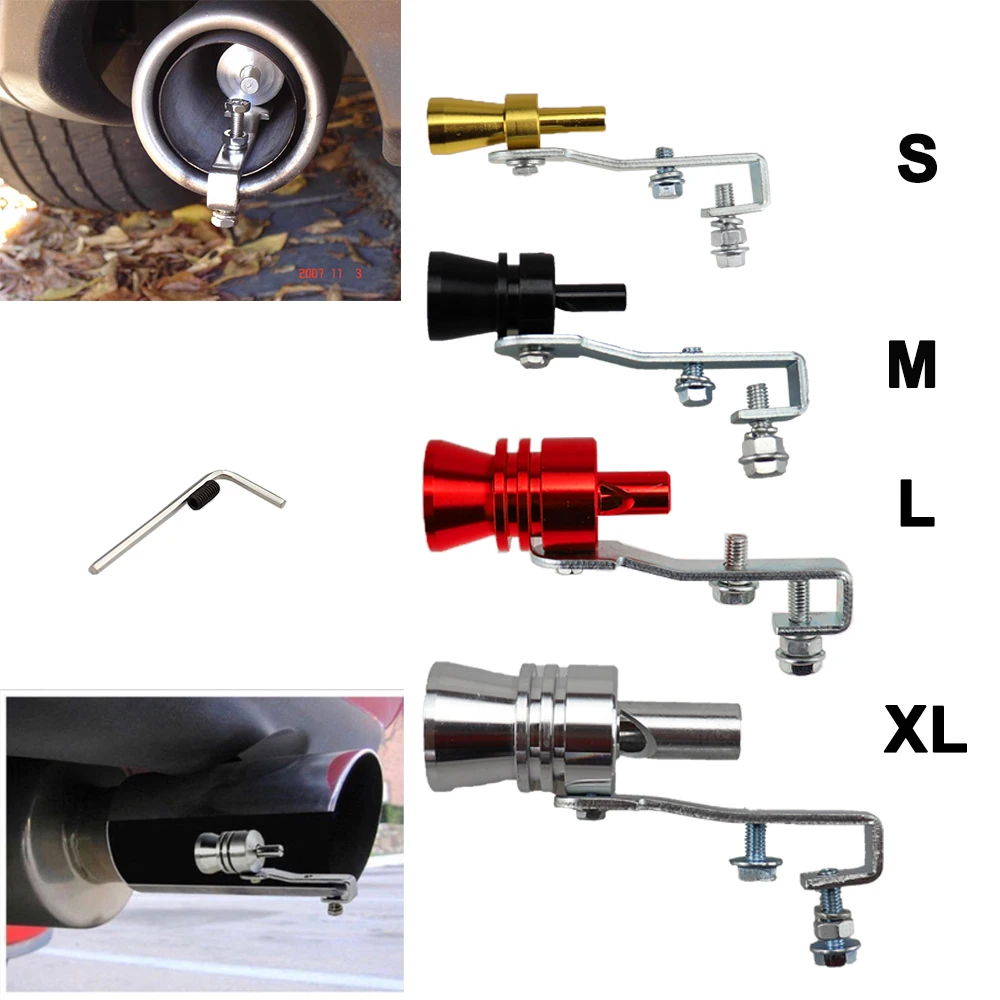 Car Turbo Whistle Muffler Exhaust Pipe Auto Blow-off Valve Simulator Universal for All Cars Car Styling Tunning S/M/L/XL