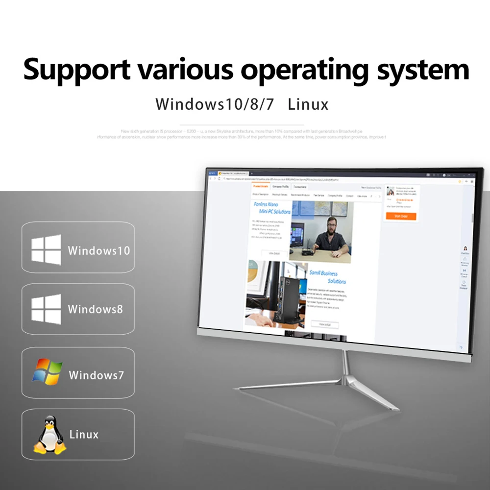 Embedded Mini PC X86 AMD Processor Dual Display VGA HD-MI 6*USB Support Window11 Linux 4g fanless pc mini industrial