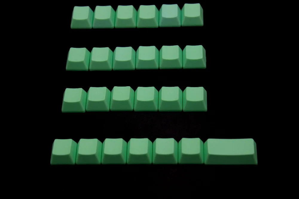 White Black Red Gray Green Yellow Purple Blue Pink Blank Thick PBT OEM Profile Planck Keycap Can Customize Legend