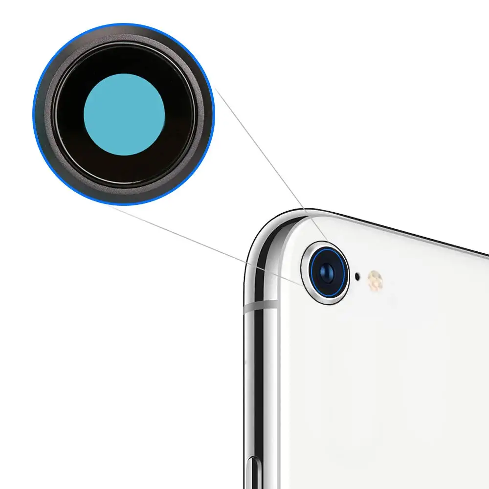 Copriobiettivo in vetro per fotocamera posteriore compatibile con la sostituzione del gruppo iPhone XR da 6.1 pollici (nero)