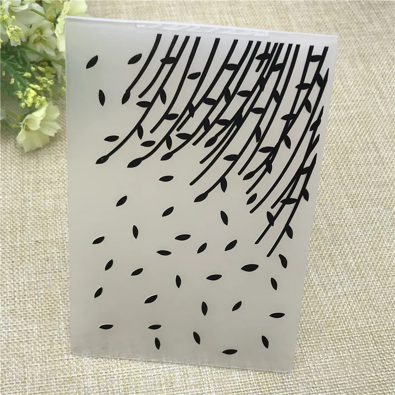 Willow tree DIY Plastic Embossing Folder For Scrapbook DIY Album Card Tool Plastic Template