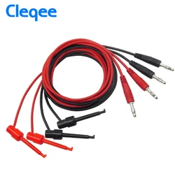 Cleqee-Banana Plug to Test Hook Clip, Test Lead Kit, Cabo Multímetro, Ferramentas de Teste Eletrônico, P1039, IMax B6, 4mm, 1 Conjunto