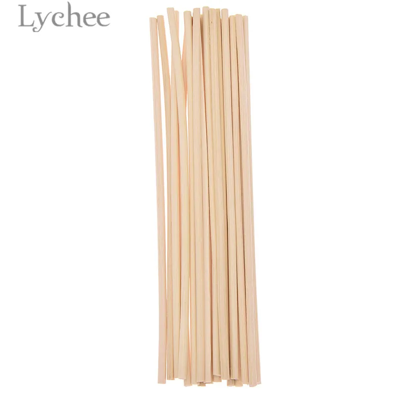 Lychee Life 20pcs 4mmx20cm Extra thick Rattan Reed Oil Diffuser Replacement Stick Incense Home Living Room Aromatic Incense