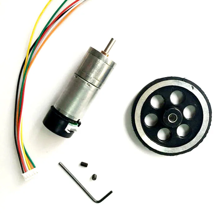 Um conjunto acessório para o chassi do carro do robô com 1 pçs 65mm roda + 1 pcs motor phi 4mm 9v/150rpm diy modelo robótico rc brinquedo