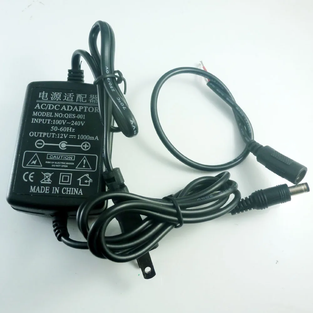 

1A AC DC Adaptor Input 110V 220V to 12V 1A 50Hz 60Hz For Wifi RS485 RS232 Relay 315M 433M RF Wireless Controller LED