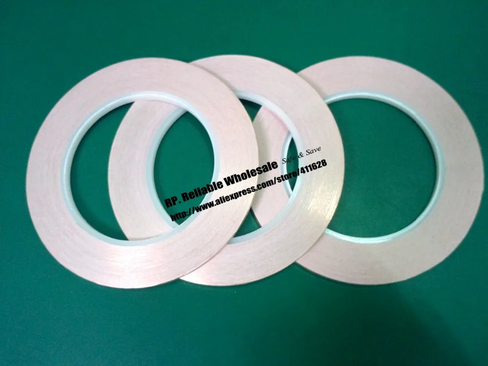 10 Roll 5mm*30M*0.06mm Self-Adhesive Copper Foil Tape for Magnetic Radiation /Electromagnetic Wave EMI Shielding Masking, Guitar