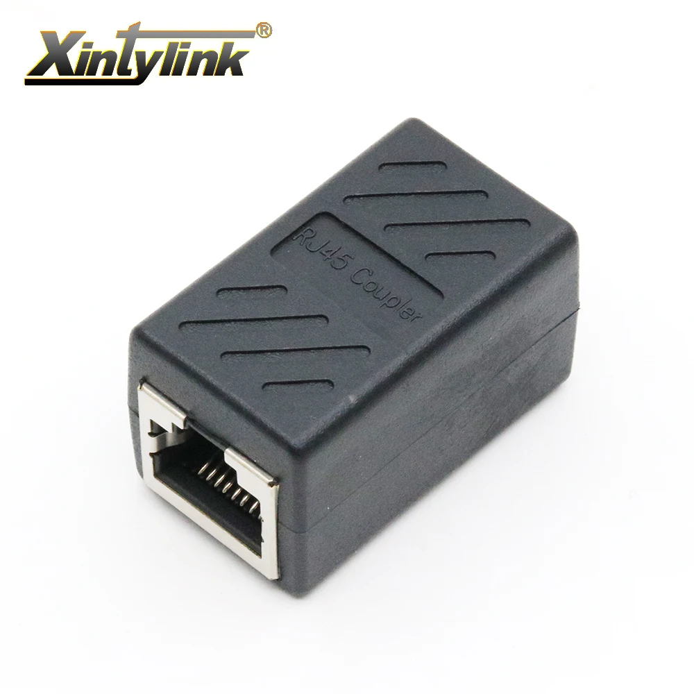 xintylink rj45 connector double ethernet cable adapter 8p8c cat7 cat6 cat5e network extender extension socket straight head