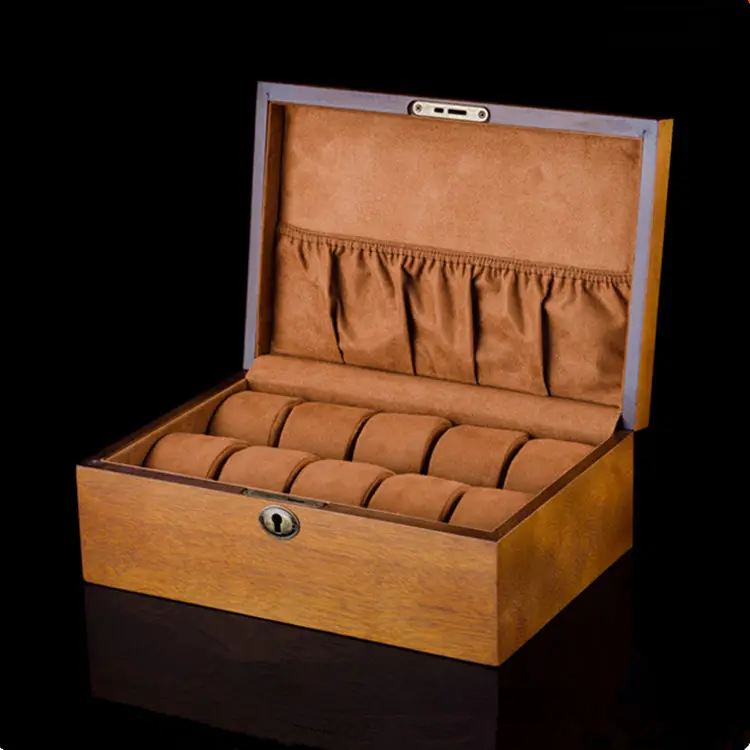 New Wood Watch Box Organizer Wooden Watch Case Storage Box For Men Luxury Solid Watch Holder Gift Box 시계박스케이스