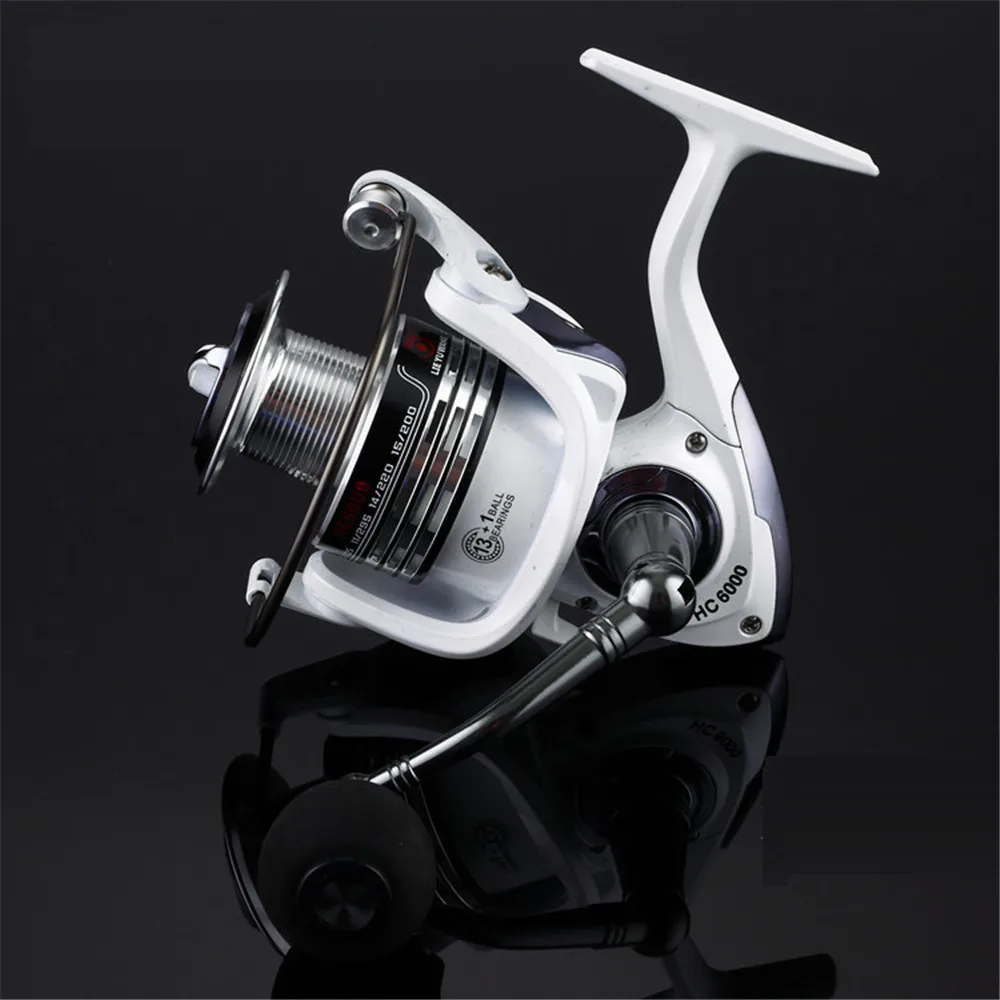 

Full Metal Line Cup Fishing Reel Pre-Loading Spinning Wheel 2000 - 5000 Series 13+1 BB Soft Handle Fish Wheel Fake Bait