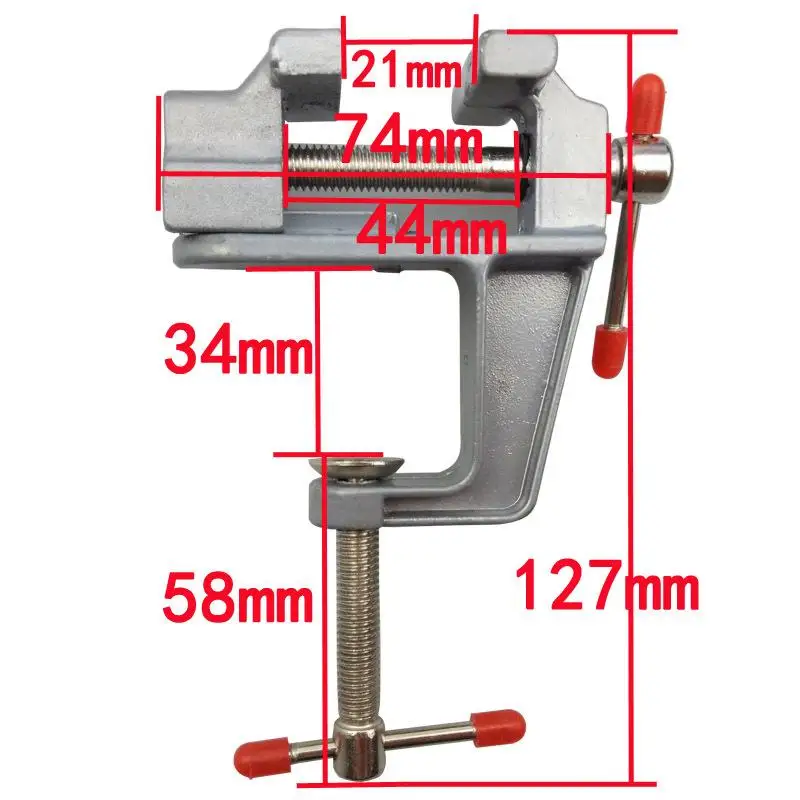 New Portable Bench Vise Mini Table Vise Electric Drill Stent Clip-on Jewelry Clamp Vice Professional Tool for Mini Nuts Drilling