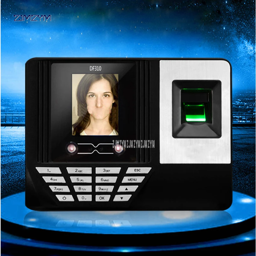 DF310 face recognition attendance fingerprint punch card face recognition sign machine brush face to work  punch 2.8 inch screen