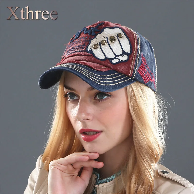 XTHREE Unisex Fashion Men\'s Baseball Cap women Snapback Hat Cotton Casual Caps Summer Fall Hat for Men Cap Wholesale