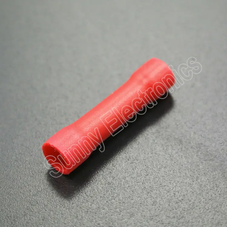 

100x Red Insulated Straight Butt Connector Electrical Crimp Terminals for Cable