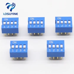 IMC Hot 10 Pcs 2 Row 8 Pin 4P Positions 2.54mm Pitch DIP Switch Blue