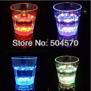 24pcs/lot 3XLEDs Night Festival Party Pub Bar Ball LED Wine Drinking Glass Cups LED Plastic Glowing Tableware Dinnerware