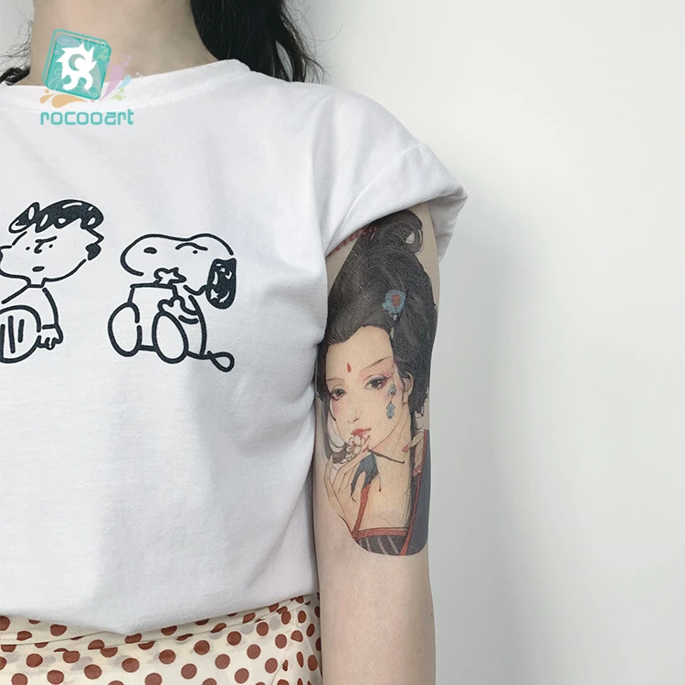 

Rocooart LC-533 Chinese Ancient Style Classic Beauty Personage Temporary Women Body and Arms Waterproof Tattoo Sticker Taty