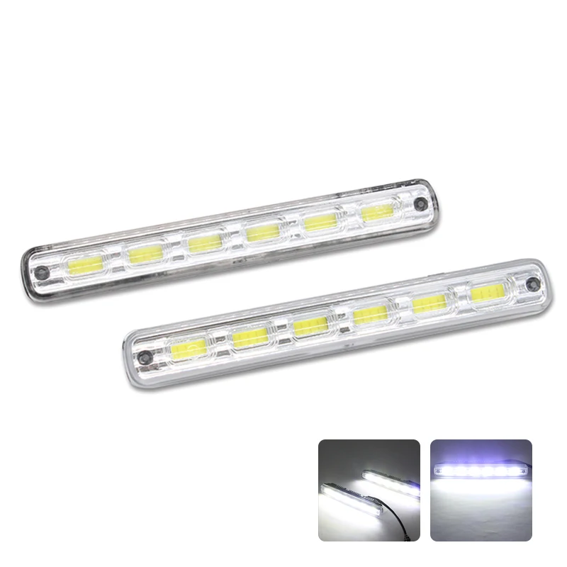 2Pcs/Pair Car LED DRL High Bright COB Fog Lamp Auto LED Daytime Running Light With On/Off Function 100% Waterproof