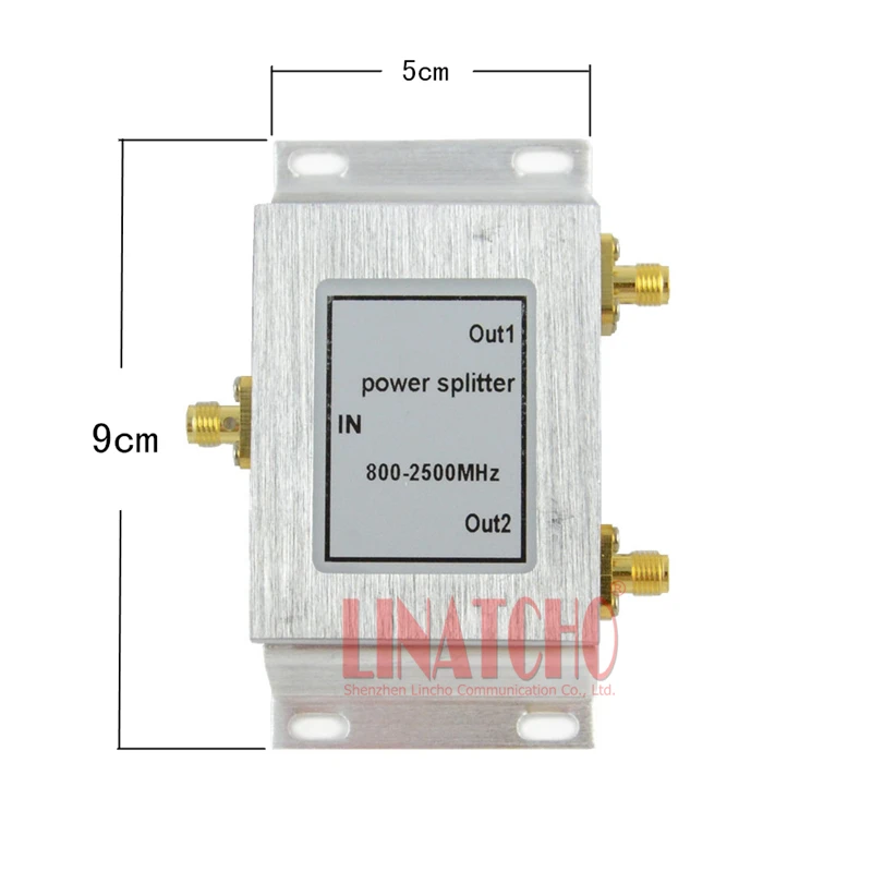 SMA Female Micro-strip Power Splitter 800-2500MHz WIFI Signal Repeater Antenna 2 Ways Divider