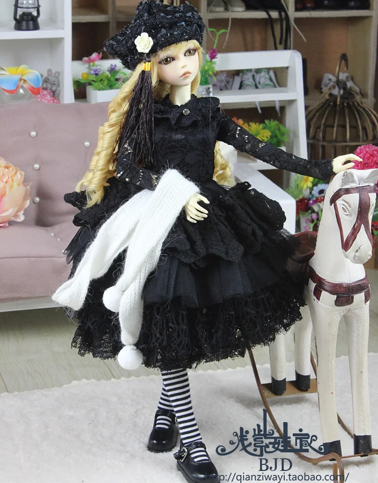 1/4 1/3 scale BJD dress+hat+scarf for SD clothing BJD doll accessories,Not included doll,shoes,wig,and other accessories 18D1603