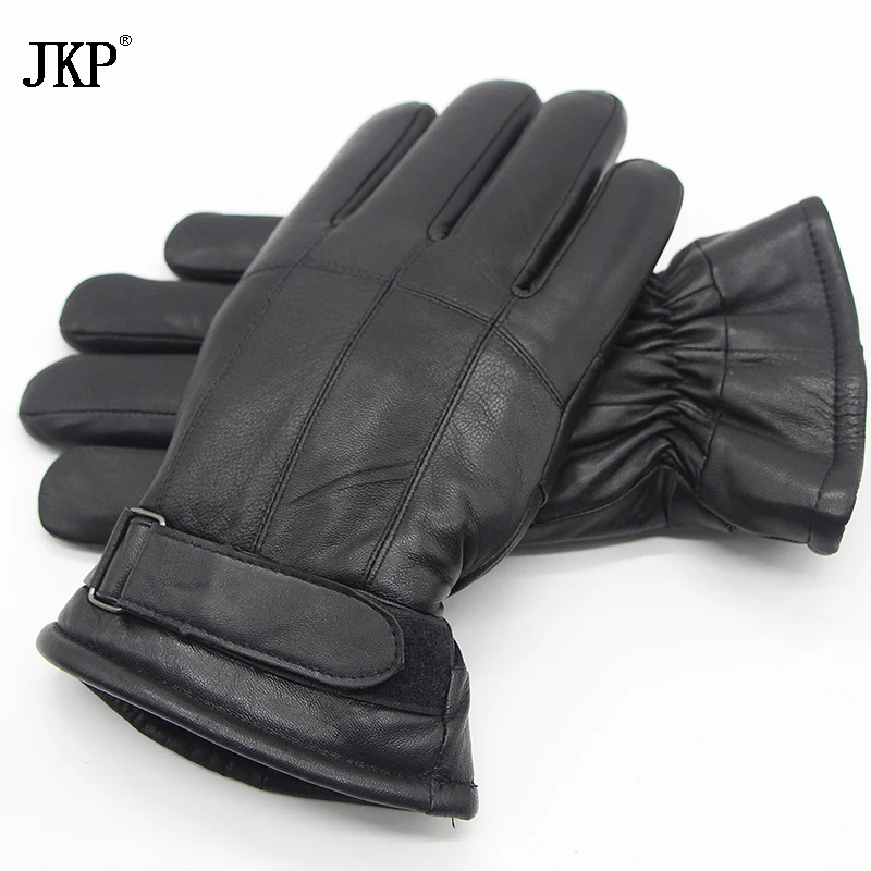 

Hot Sale Men Sheepskin Gloves Genuine Leather Glove For Men Winter Outdoor Warm Fur Thickening Thermal Patchwork Gloves