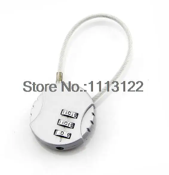 Steel Wire Combination Lock 3 Digit Password Lock Luggage Lock for Backpack Key Chain Code Lock for Bag 1PC