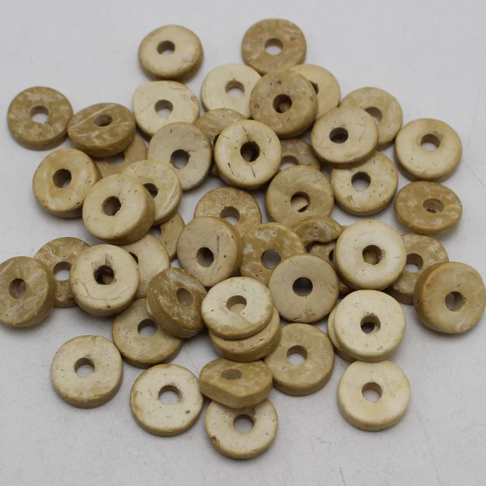 200 pcs Natural Coconut Heishi Beads 9mm