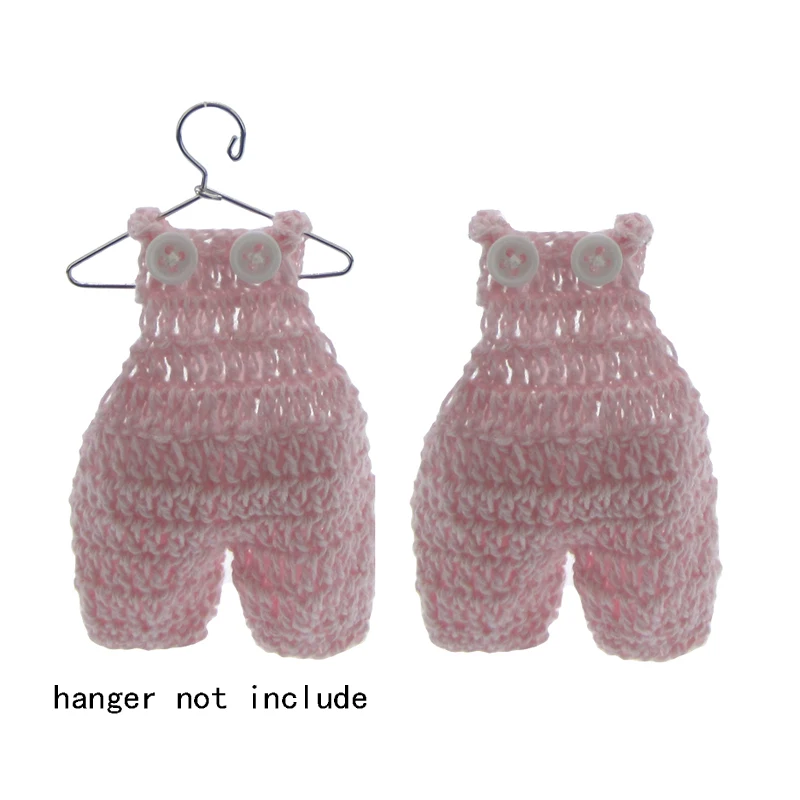 12Pca Handmade miniature crochet jumpsuit for christening baby shower baptism party decorations 7.5 x 7.0cm