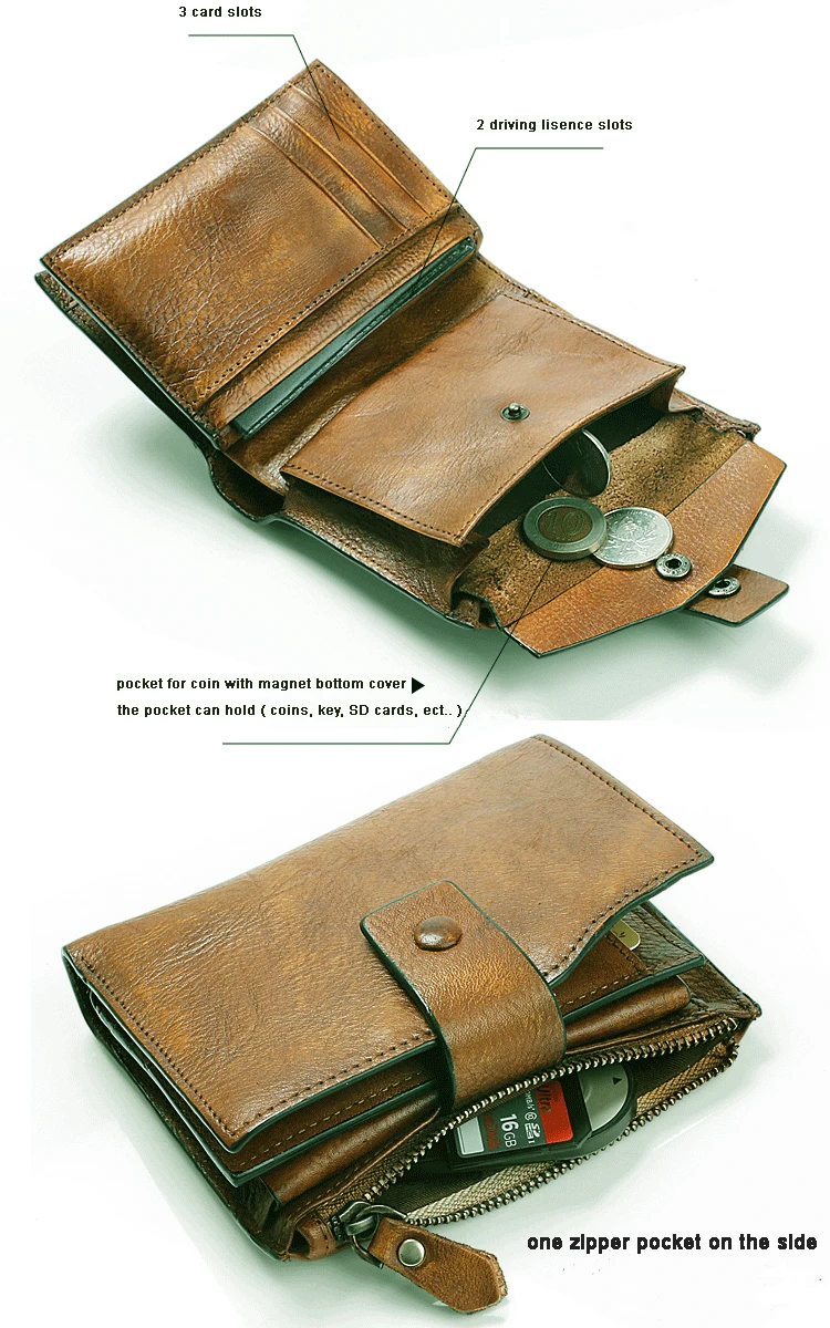 ファッションヴィンテージ本革メンズ財布革財布男性財布垂直ショートマネーバッグ男性財布コイン財布カードホルダー