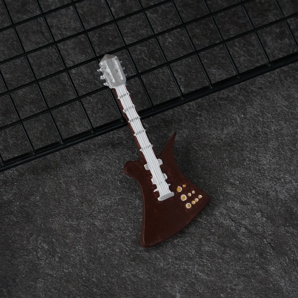 Guitar Shape 3D Silicone Mold Instrument Bass Fondant Cake Decorating Mould Cupcake Paste Molds For Music Theme Cake