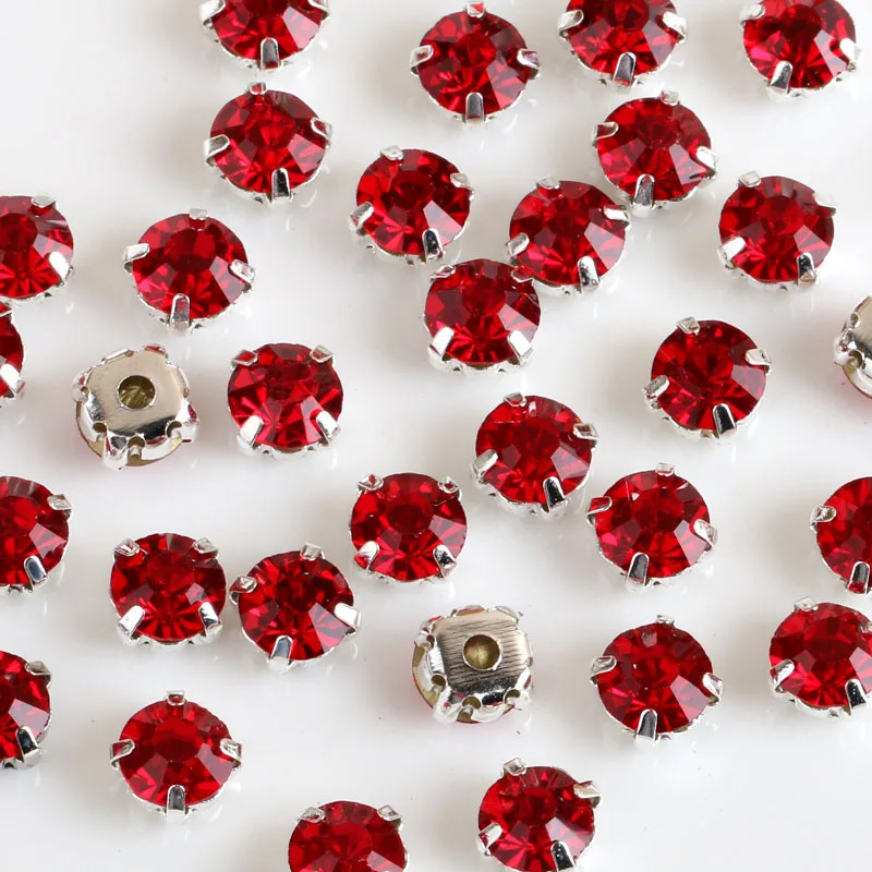 Crystal Glass 3mm Round Sew-on Rhinestones silver Bottom DIY Women\'s Dresses 200pcs/piece