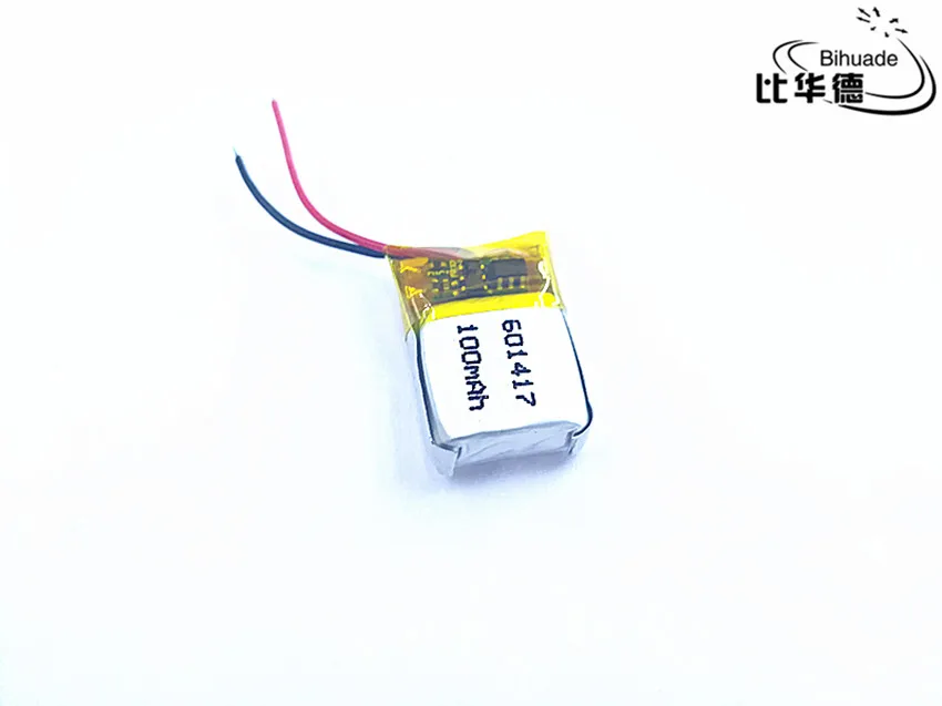 1pcs/lot 3.7V 100mAh 601417 Lithium Polymer Li-Po li ion Rechargeable Battery cells For Mp3 MP4 MP5 GPS PSP mobile bluetooth