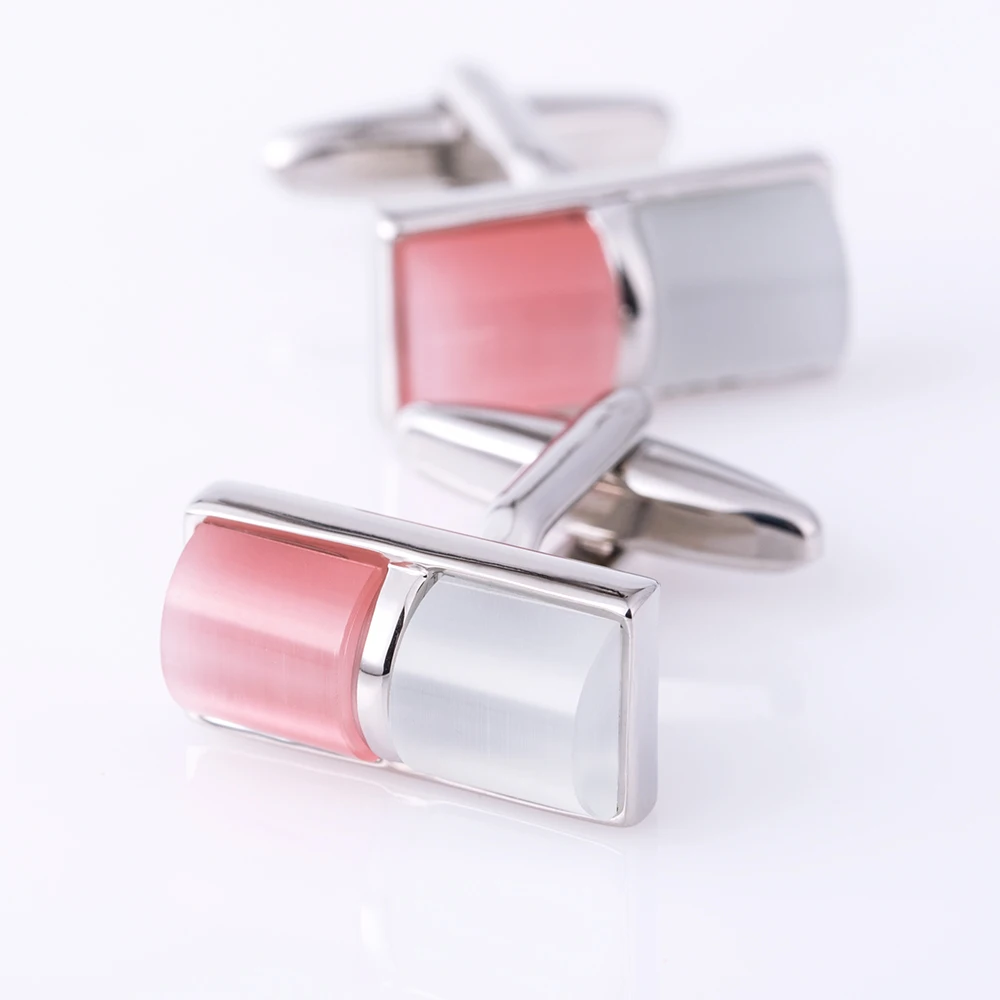 Kflk Jewelry Shirt Cufflink For Mens Brand Pink Cuff Link Wholesale Button Male High Quality Luxury Wedding Groom guests