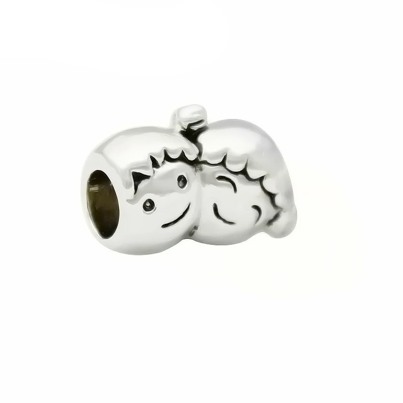 Family charm amulet beads sister & brother original design DIY jewelry brand Fit Pandora Bracelet Necklace