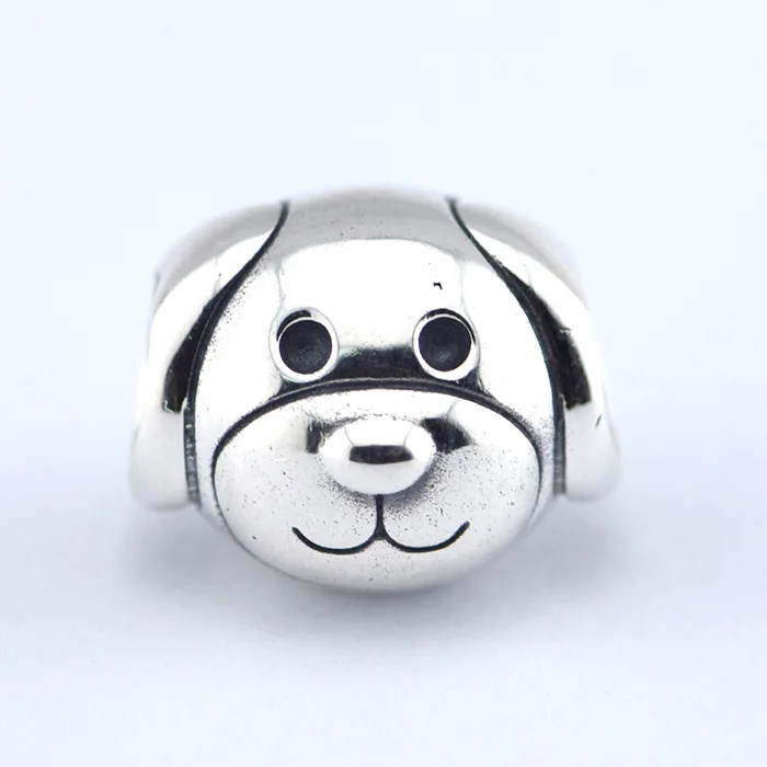 

Sterling Silver Jewelry Sweet Pet Dog Beads For Jewelry Making Fit Original Charms Bracelet & Bangle Silver Charms