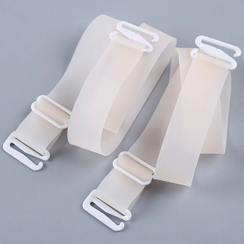 1cm 1.5cm 1.8cm Wide Women Silicone Bra Straps Non Slip Adjustable Bra Strap Shoulder Belt Breast Accessories