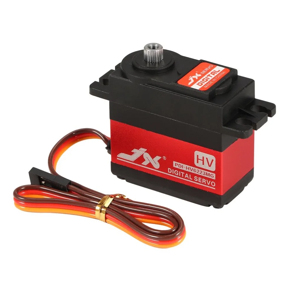 

Сервопривод JX PDI-HV6223MG, 8,4 в, 23 кг, 0,16 сек, металлическая шестерня, средний алюминиевый Цифровой стандартный сервопривод для радиоуправляемого автомобиля 1/8, 1/10, самолета