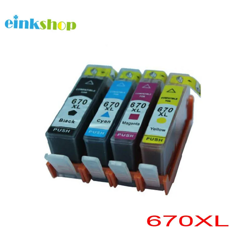 einkshop Compatible for hp 670 670xl Ink Cartridges Replacement For HP Deskjet 3525 5525 4615 4620 4625 6525 printer