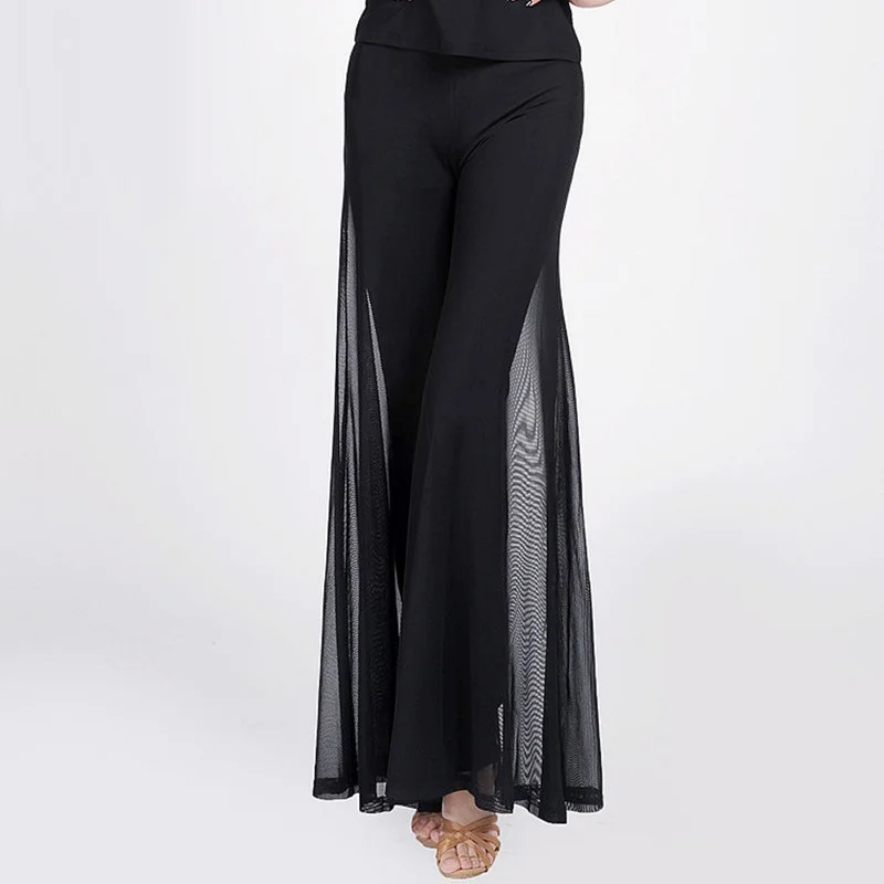 

Modern Dance Trousers Lady Wide Leg Dancing Practice Pant Adult Summer National Standard Dance Trousers Square Dance Pants B6860