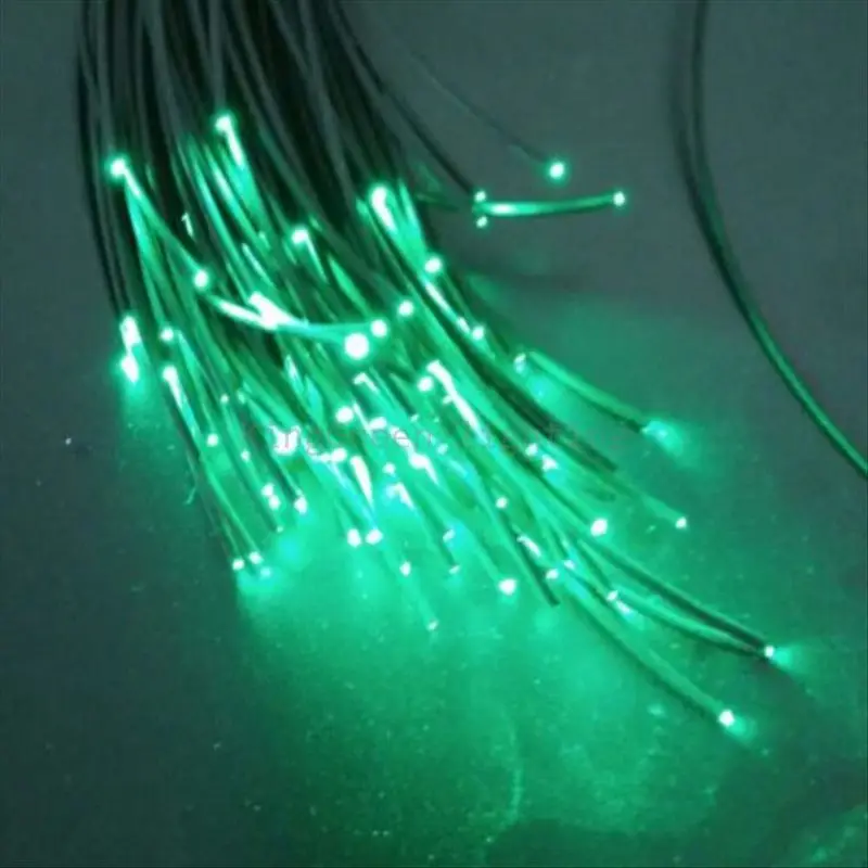 20PCS X 2Meter X 2mm Inner diameter black PVC PMMA plastic optic end glow fibre cable for lighting