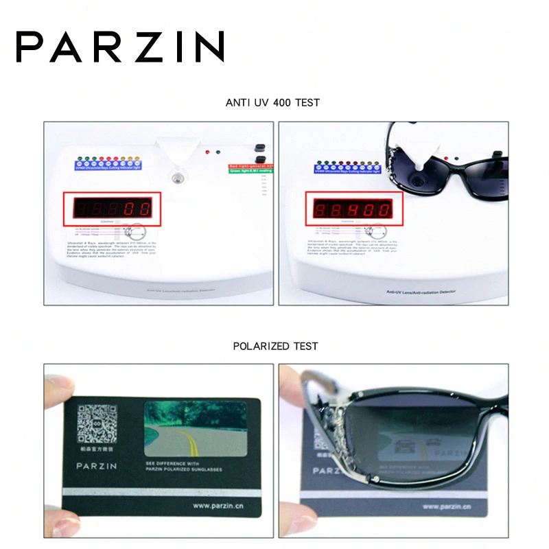 PARZIN Luxury Sunglasses Women Polarized Sun Glasses For Driving Vintage Female Ladies Shades Sunglasses Black With Packing PZ18