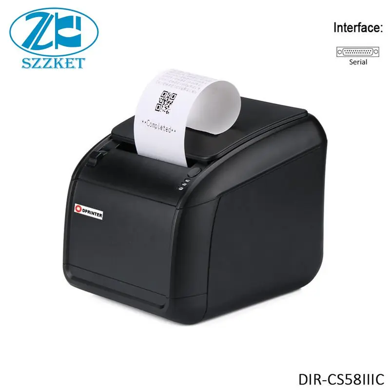 

58mm Serial Cashdrawer Ports Desktop Thermal Printer with Auto Cutter Automatic paper cutting Receipt Printer