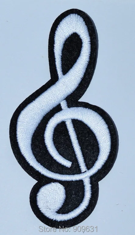 

G clef treble musical note music scale classical applique iron-on patch