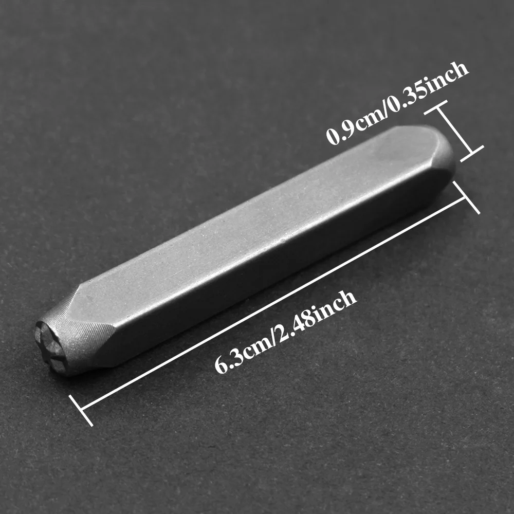 Leather Craft 5mm Star Symbols Steel Stamp Letters Steel Sord Metal Leather Stamp Jewelry Stamps Leather Stamping Tools