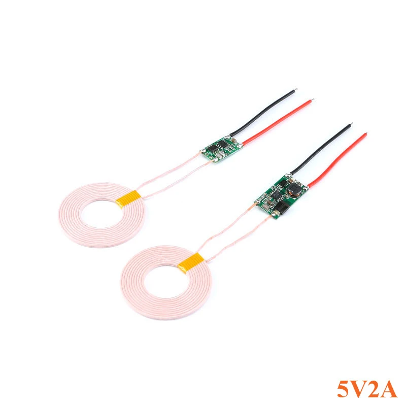 5v 1A/5V 2A Wireless Charger Module Large Current Wireless Power Supply Module Transmitter Receiver Charging Coil Module DIY
