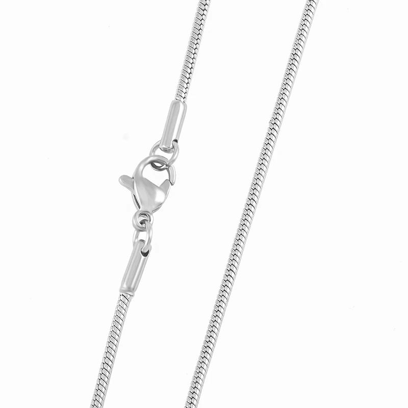 

IJC001 Directly Factory Cheap Wholesale 316L Stainless Steel 1.5mm Snake chain Necklace For women&Men Jewelry Pendant